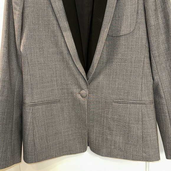 Theory gray Blazer / Jacket with Black trim - Picture 3 of 4